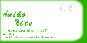 aniko nits business card